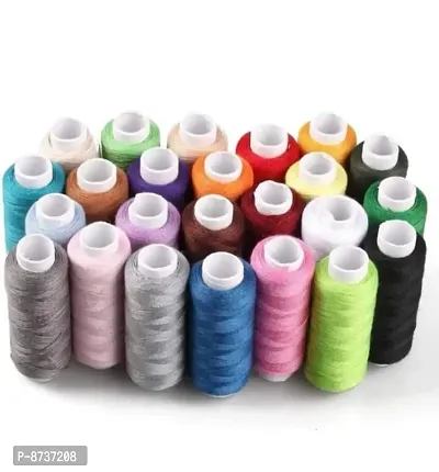 Dripta Polyester Blend 50 Sewing Threads Spool (Multicolour, 150 m Each)-thumb0