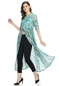 Stylish Georgette Green Printed Dress For Women-thumb2