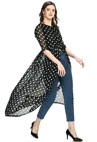 Stylish Georgette Black Printed Dress For Women-thumb2