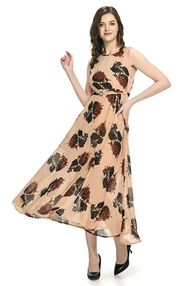 Fancy Printed Casual Maxi Dress