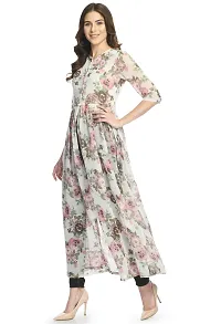 Stylish Georgette Multicoloured Printed Dress For Women-thumb1