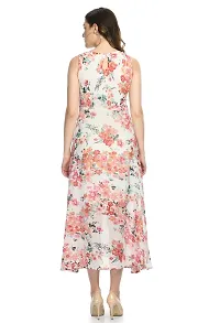 Elegant Georgette Floral Print Maxi Dress For Women-thumb4