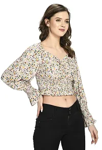 Alluring Rayon Printed Crop Top For Women And Girls-thumb2