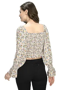 Alluring Rayon Printed Crop Top For Women And Girls-thumb3