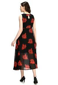 Sarvayoni Womens Black Rayon Key Hole Dress-SY-117-DRS-BLK-thumb3