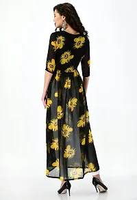 Stylish georgette Black Printed Dress For Women-thumb3