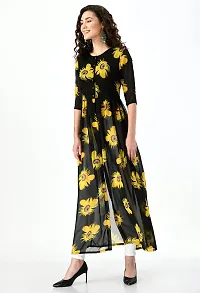 Stylish georgette Black Printed Dress For Women-thumb2