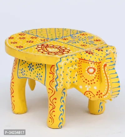 wooden elephant stool-thumb0