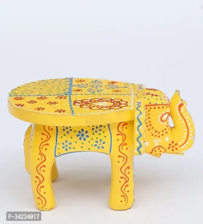 wooden elephant stool-thumb2