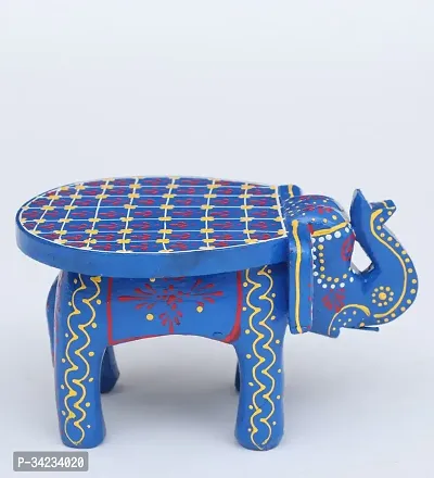 wooden elephant stool-thumb2