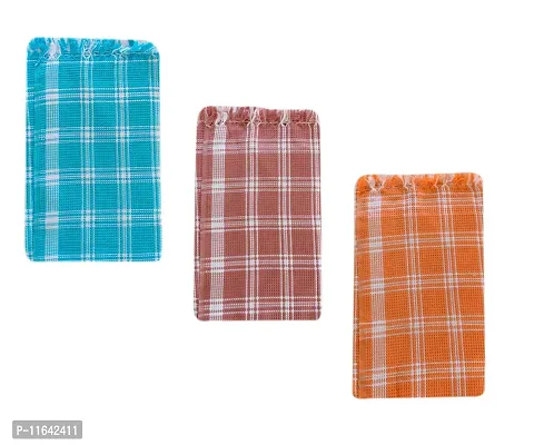 Premium Cotton Bath Towels Big Towels , Size: 2.5 x 5 Feet Multi Coloured - Pack of 3