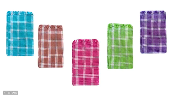 Premium Cotton Bath Towels Big Towels , Size: 2.5 x 5 Feet Multi Coloured - Pack of 5-thumb0