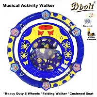 Dbolt Musical Baby Activity Foldable Baby Walker for Kids with Music and Light Age 6 Month+ [Butterfly Plastic]-thumb1