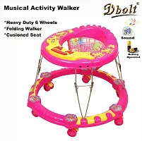 Musical Baby Activity Foldable Baby Walker With Music And Light For Kids-  Butterfly Round Plastic Rim-thumb1