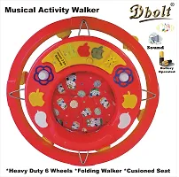 Musical Baby Activity Foldable Baby Walker With Music And Light For Kids-  Apple Round Plastic Rim-thumb3
