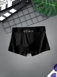 Ethika Extra Thin Elastic Long Comfortable Ice Silk Breathable Comfort Brief Boxer Trunks (pack of 3)-thumb1