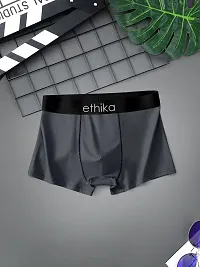 Ethika Extra Thin Elastic Long Comfortable Ice Silk Breathable Comfort Brief Boxer Trunks (pack of 3)-thumb2