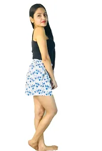 Zainya Forever Women's Above Knee Animal Printed Shorts (XS, White)-thumb3