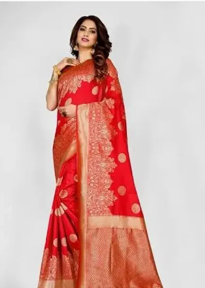 Stylish Art Silk Saree With Blouse Piece For Women