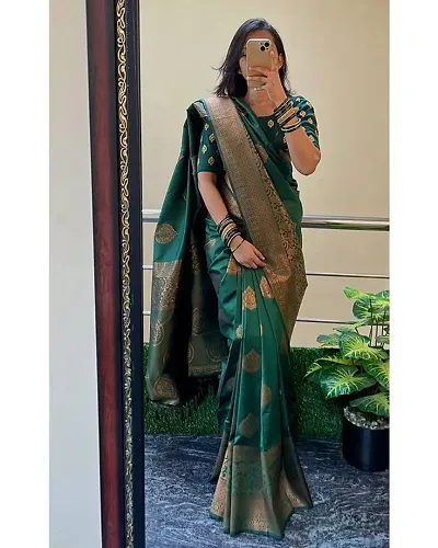 Attractive Art Silk Saree with Blouse piece 