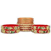 Elegant Multicoloured Plastic Bangles Set For Women-thumb1