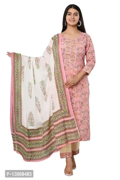 Stylish Fancy Rayon Kurta With Bottom Wear And Dupatta Set For Women-thumb0