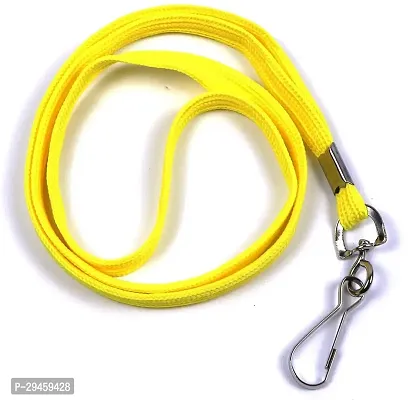 Nylon ID Badge Holder Lanyard Yellow (100 Pc)-thumb2