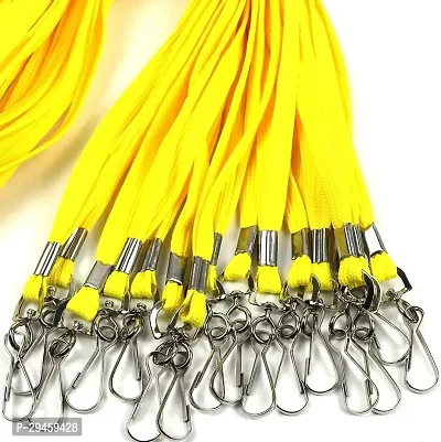 Nylon ID Badge Holder Lanyard Yellow (100 Pc)-thumb0