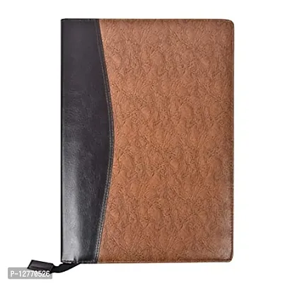 Risheeraj PU Leather Double Colour File Folders for documents.Certificate File Holder to Store Your documents (B4 size, Brown Mix_20 Leafs)