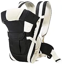 4-in-1 Adjustable Baby Carrier Cum Kangaroo Bag/Honeycomb Texture Baby Carry Sling/Back/Front Carrier for Baby with Safety Belt and Buckle Straps (Black)-thumb3