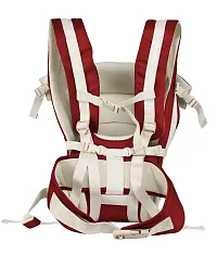4-in-1 Adjustable Baby Carrier Cum Kangaroo Bag/Baby Carry Sling/Back/Front Carrier for Baby with Safety Belt and Buckle Straps for 0-18 Months (Maroon)-thumb1