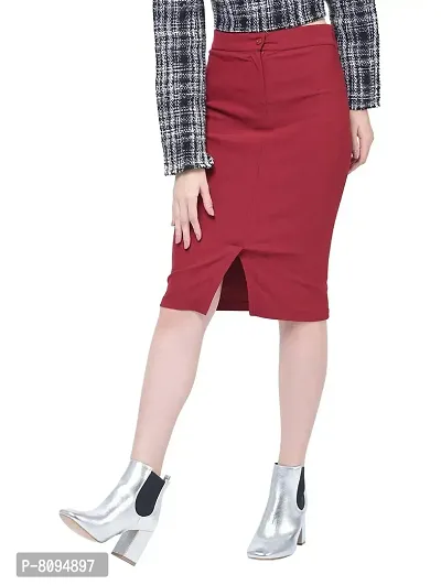 HRIKSHIKA FASHION Female Skirts (XL, Maroon)