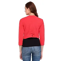 HRIKSHIKA FASHION Female Imported Lycra Shrugs (S, Gajri)-thumb2