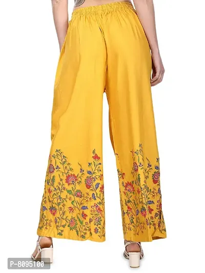 HRIKSHIKA FASHION Designer Palazzo for Women (Free, Yellow)-thumb3