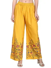 HRIKSHIKA FASHION Designer Palazzo for Women (Free, Yellow)-thumb1