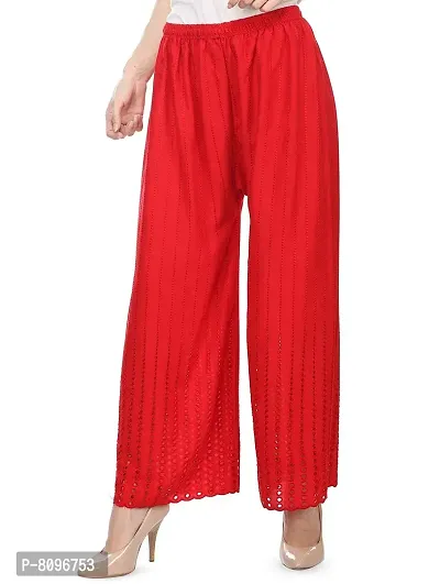 HRIKSHIKA FASHION Designer Palazzo for Women Red-thumb5