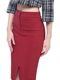 HRIKSHIKA FASHION Female Skirts (XL, Maroon)-thumb1