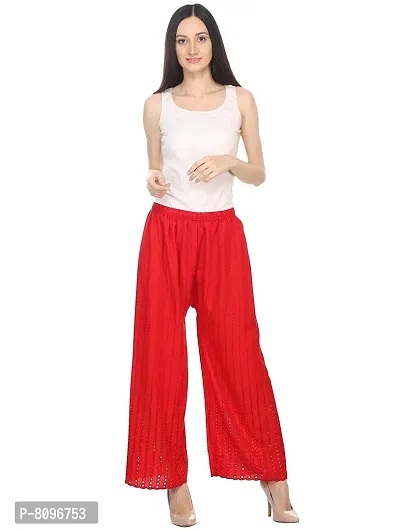 HRIKSHIKA FASHION Designer Palazzo for Women Red-thumb4