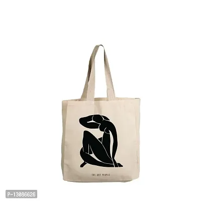 Matisse Women Off White Tote Bag| Canvas| Fashion| Eco Friendly| Shoulder Bag| for Gym Beach Shopping College| The Art People|-thumb0