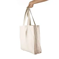 Continuous Lines Off White Tote Bag| Canvas| Fashion| Eco Friendly| Shoulder Bag| for Gym Beach Shopping College| The Art People|-thumb2