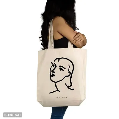 Matisse Face Off White Tote Bag| Canvas| Fashion| Eco Friendly| Shoulder Bag| for Gym Beach Shopping College| The Art People|-thumb2