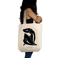 Matisse Women Off White Tote Bag| Canvas| Fashion| Eco Friendly| Shoulder Bag| for Gym Beach Shopping College| The Art People|-thumb1