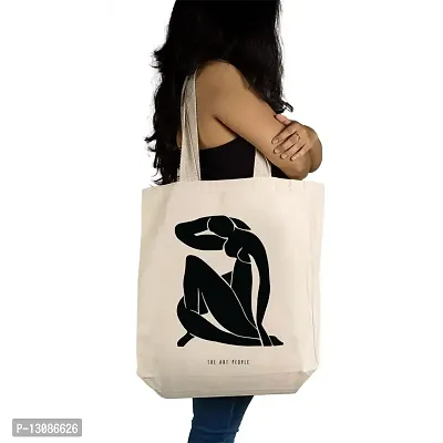 Matisse Women Off White Tote Bag| Canvas| Fashion| Eco Friendly| Shoulder Bag| for Gym Beach Shopping College| The Art People|-thumb2