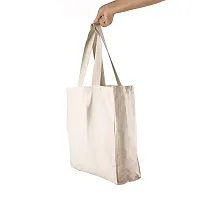 Happy Off White Tote Bag| Canvas| Fashion| Eco Friendly| Shoulder Bag| for Gym Beach Shopping College| The Art People|-thumb2