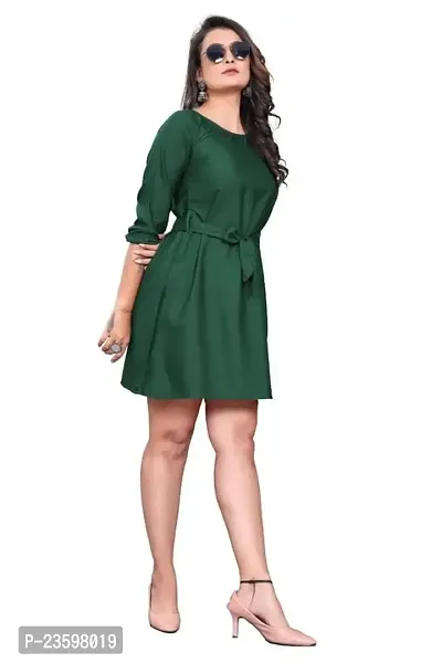 HINDVA Handicraft Western Dresses for Women | Short A-Line Dress for Girls | Mini Dress for Women Color-Maroon Size--thumb3