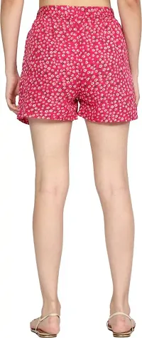 GMI Printed Women Pink, Red Regular Shorts-thumb1