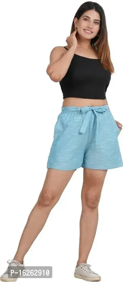 GMI Solid Women Blue Regular Shorts