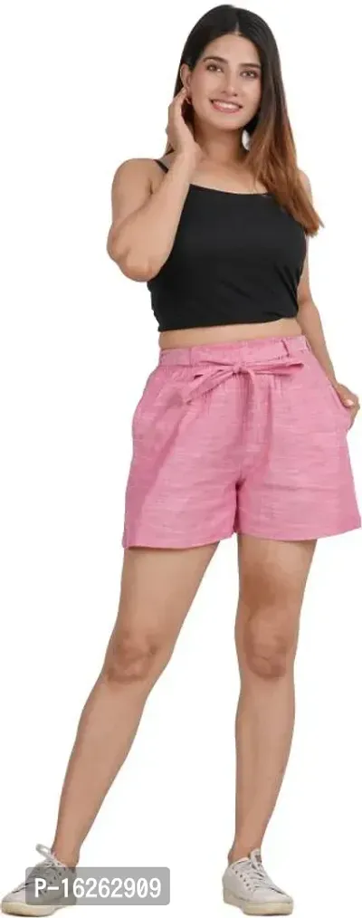 GMI Solid Women Pink Regular Shorts