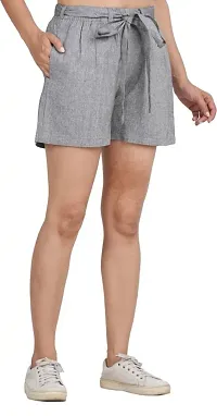 GMI Solid Women Grey Regular Shorts-thumb3