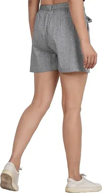 GMI Solid Women Grey Regular Shorts-thumb1